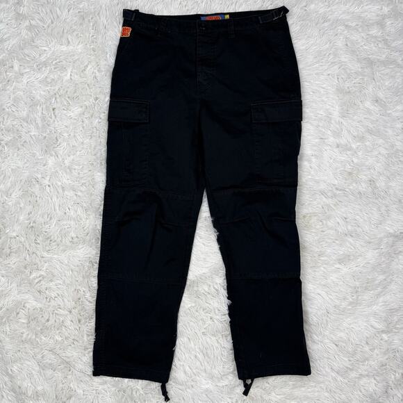 Empyre Pants Men's 32x28 Blue Cargo Relax Baggy Skater‎ Grunge Pockets Adjust - Picture 1 of 8